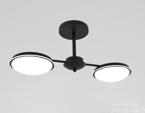 Светильник светодиодный (Люстра) Мелодия Света 0003-2(M2) BK 12Вт Черный картинка 